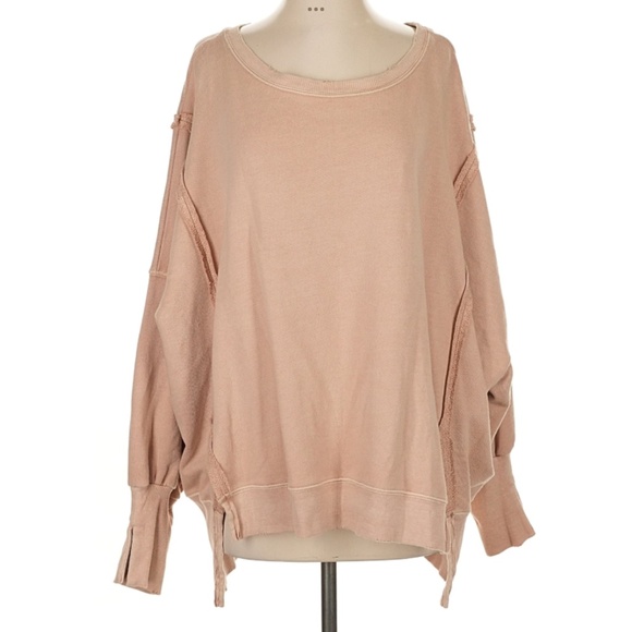 We The Free Camden Sweatshirt Tan Small NWOT - Picture 2 of 4